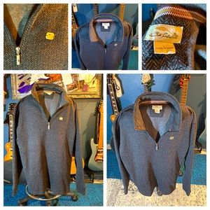 Bob Timberlake Gray tweed-look pullover jacket L